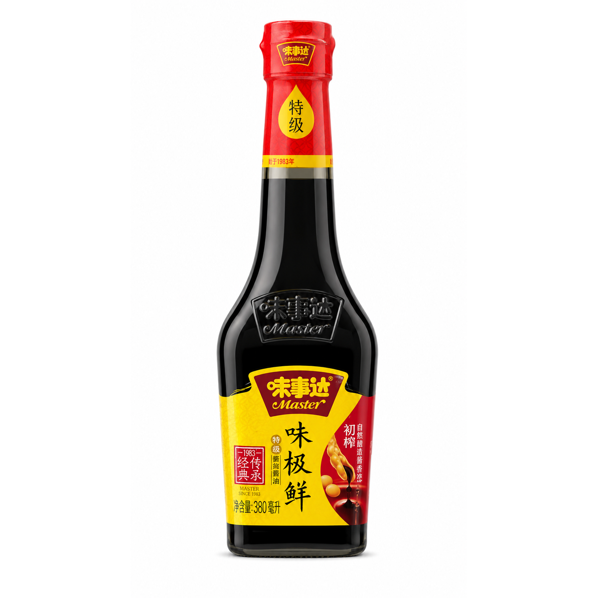 Master Sos de Soia Premium 380ml – Sos de Soia Natural Fermentat pentru Bucătăria Asiatică