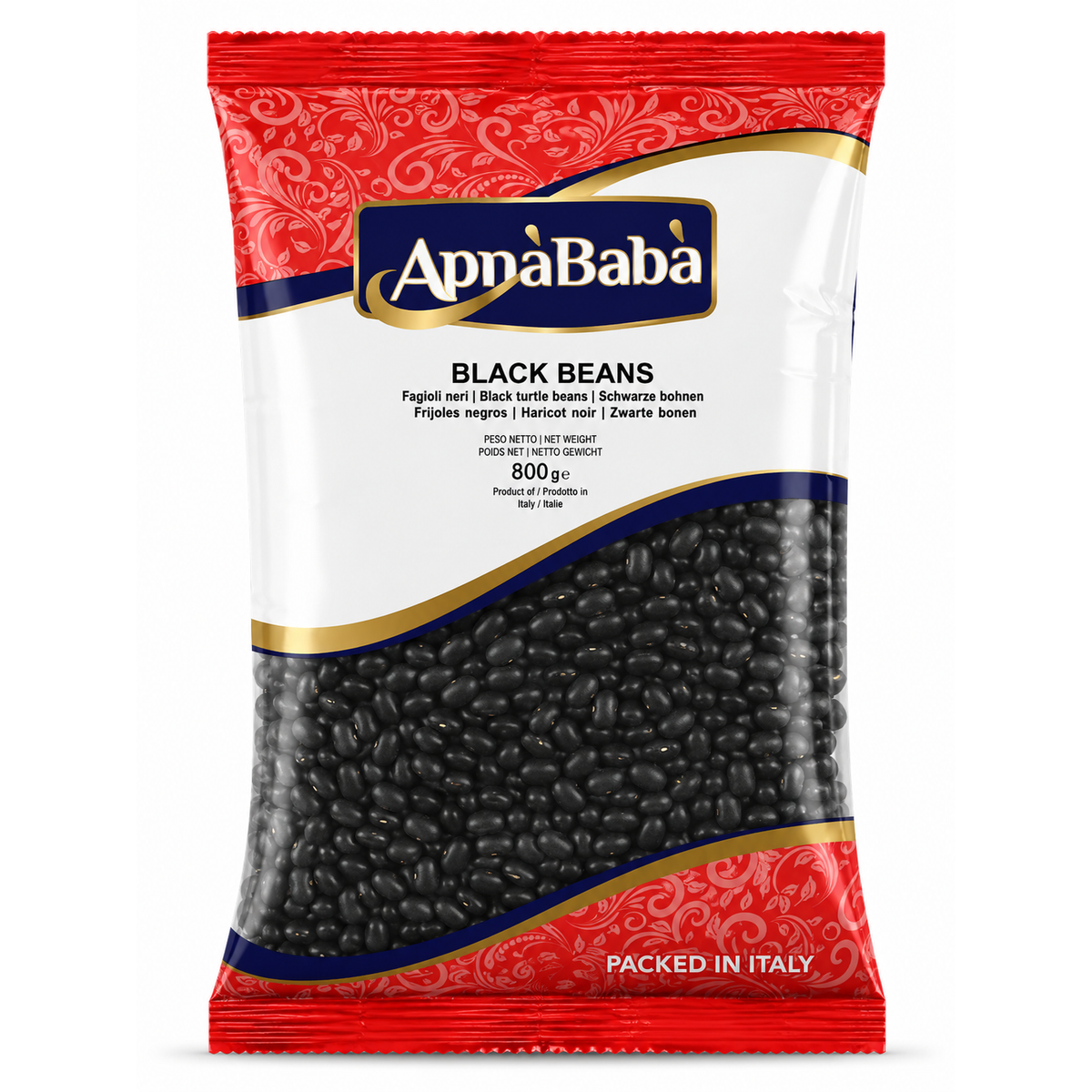 Fasole Neagră Apna Baba 800 g – Boabe Uscate Premium pentru Supe, Tocănițe și Rețete Internaționale