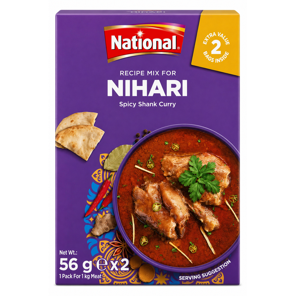 National Nihari Recipe Mix 56g x 2 – Mix de Condimente pentru Nihari Autentic