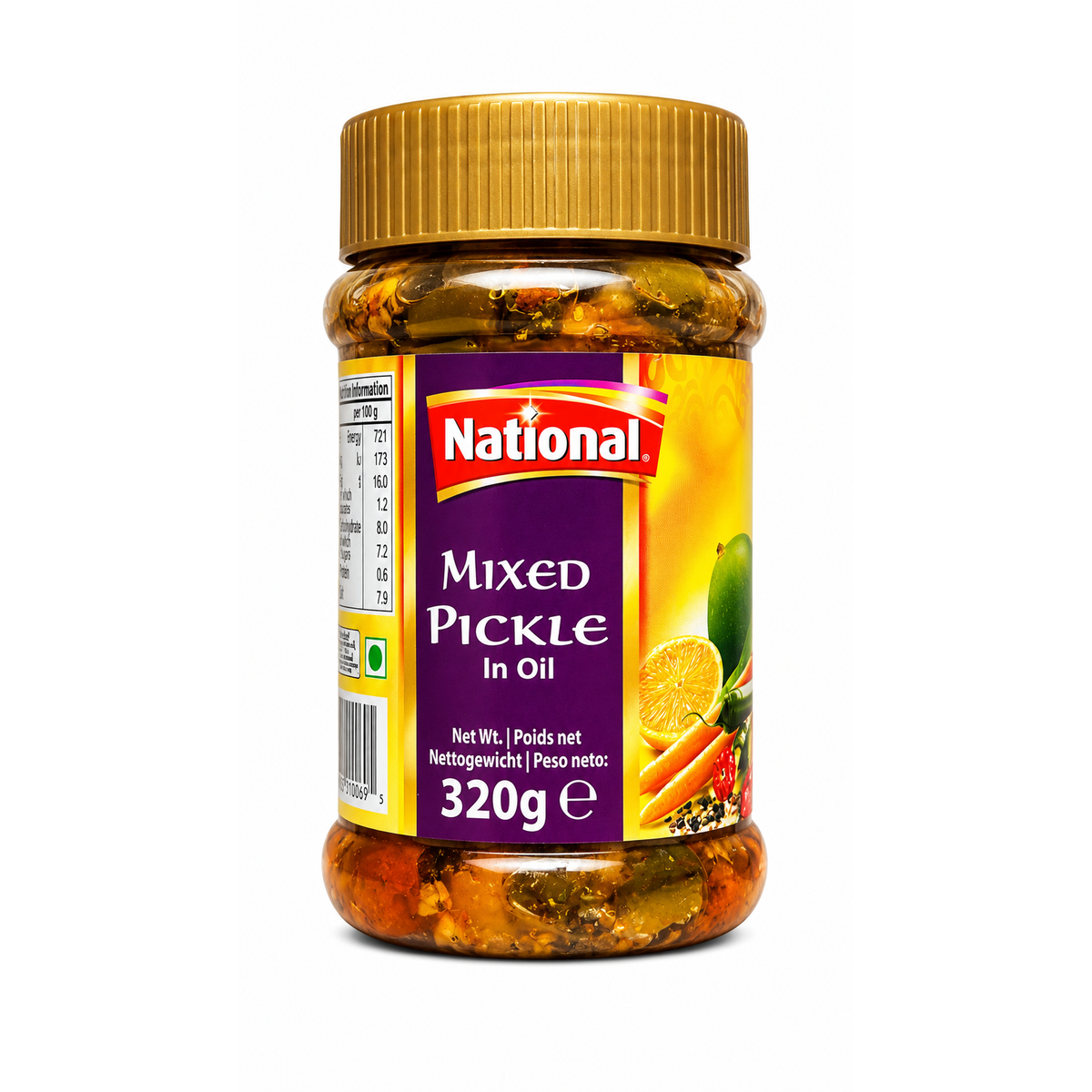 National Mixed Pickle in Oil 320g – Murături Asortate în Ulei, Stil Asiatic