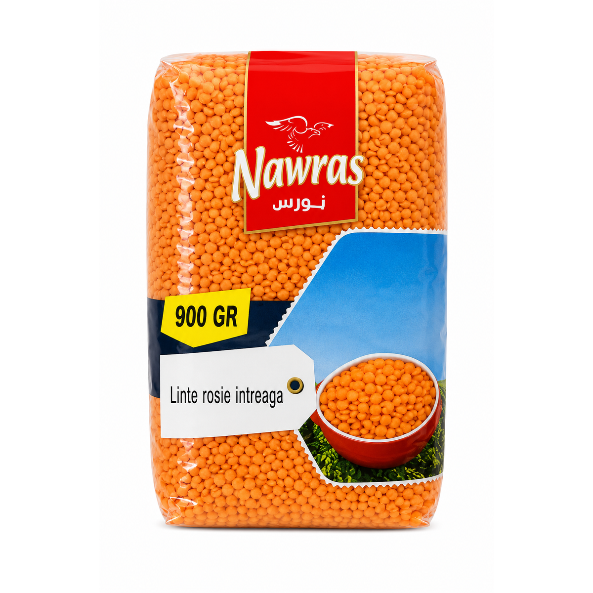 Linte Roșie Întreagă Nawras 900 g