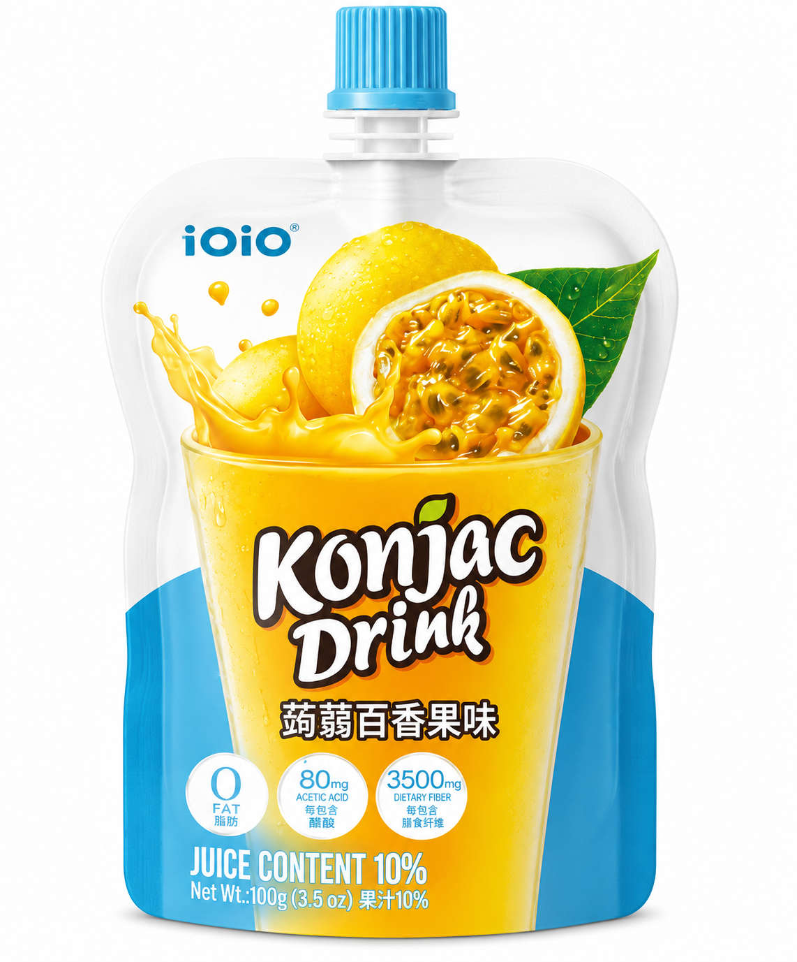 iOiO Konjac Drink cu Aromă de Fructul Pasiunii – 100 g