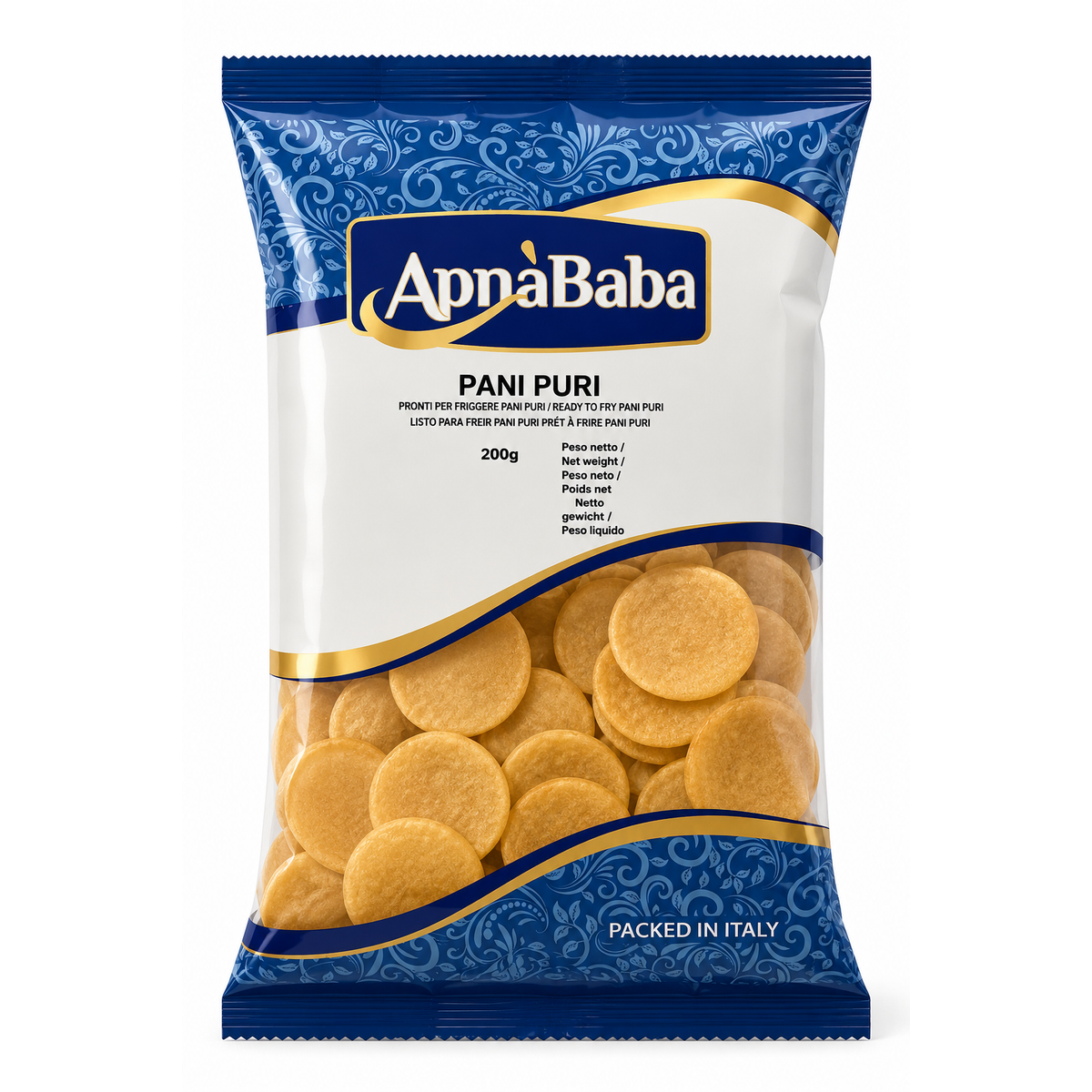 ApnaBaba Pani Puri – Coji Crocante pentru Pani Puri 200 g