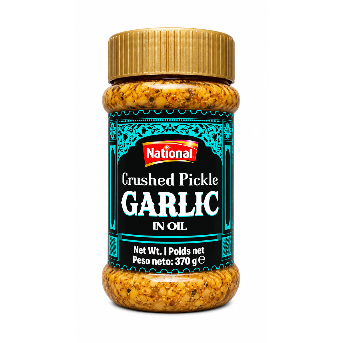 National Crushed Pickle Garlic in Oil 370g – Murături de Usturoi Mărunțite în Ulei