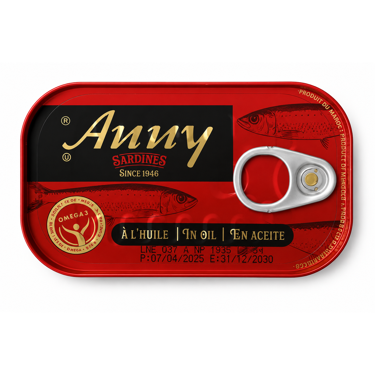 Anny Sardine în Ulei 125g – Sardine Premium în Ulei, Bogate în Omega-3
