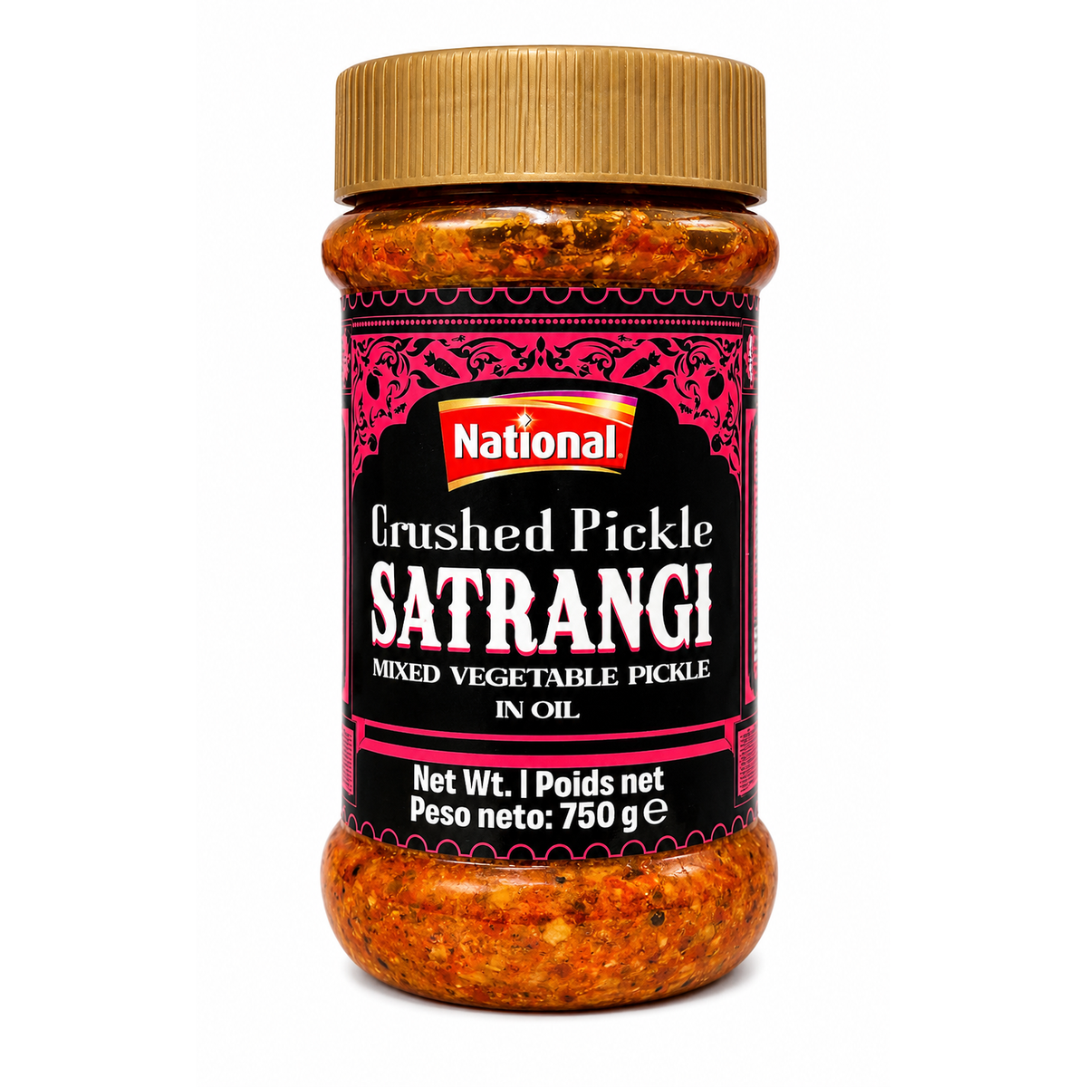 National Satrangi Crushed Pickle – Murături Mixte Mărunțite în Ulei, 750 g