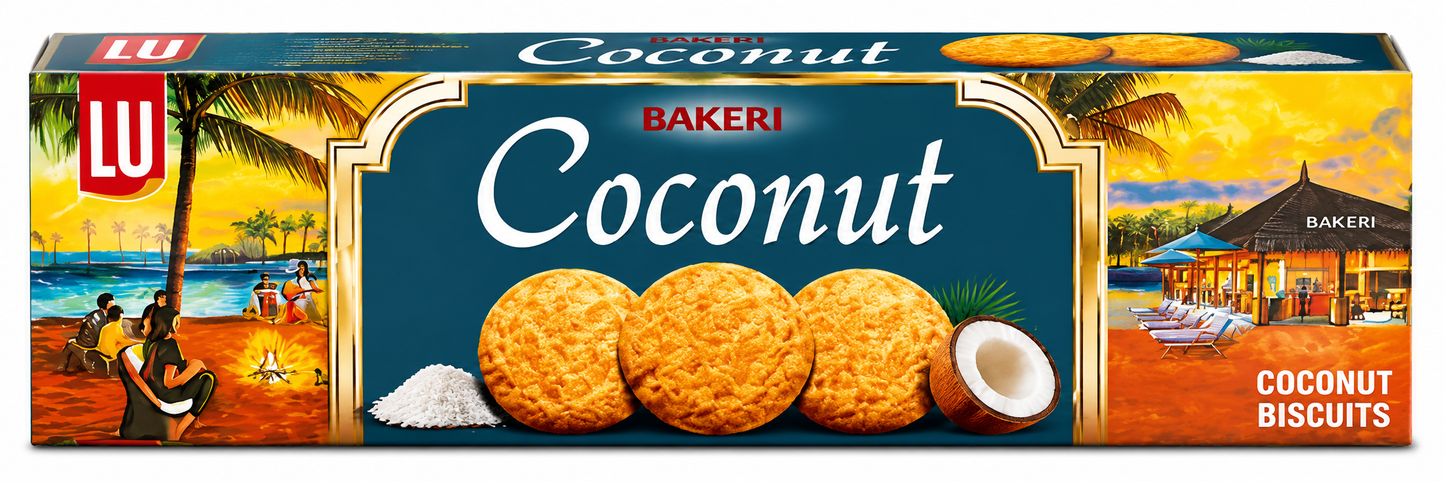 LU Bakeri Coconut Biscuits 66g – Biscuiți Crocanți cu Aromă de Cocos