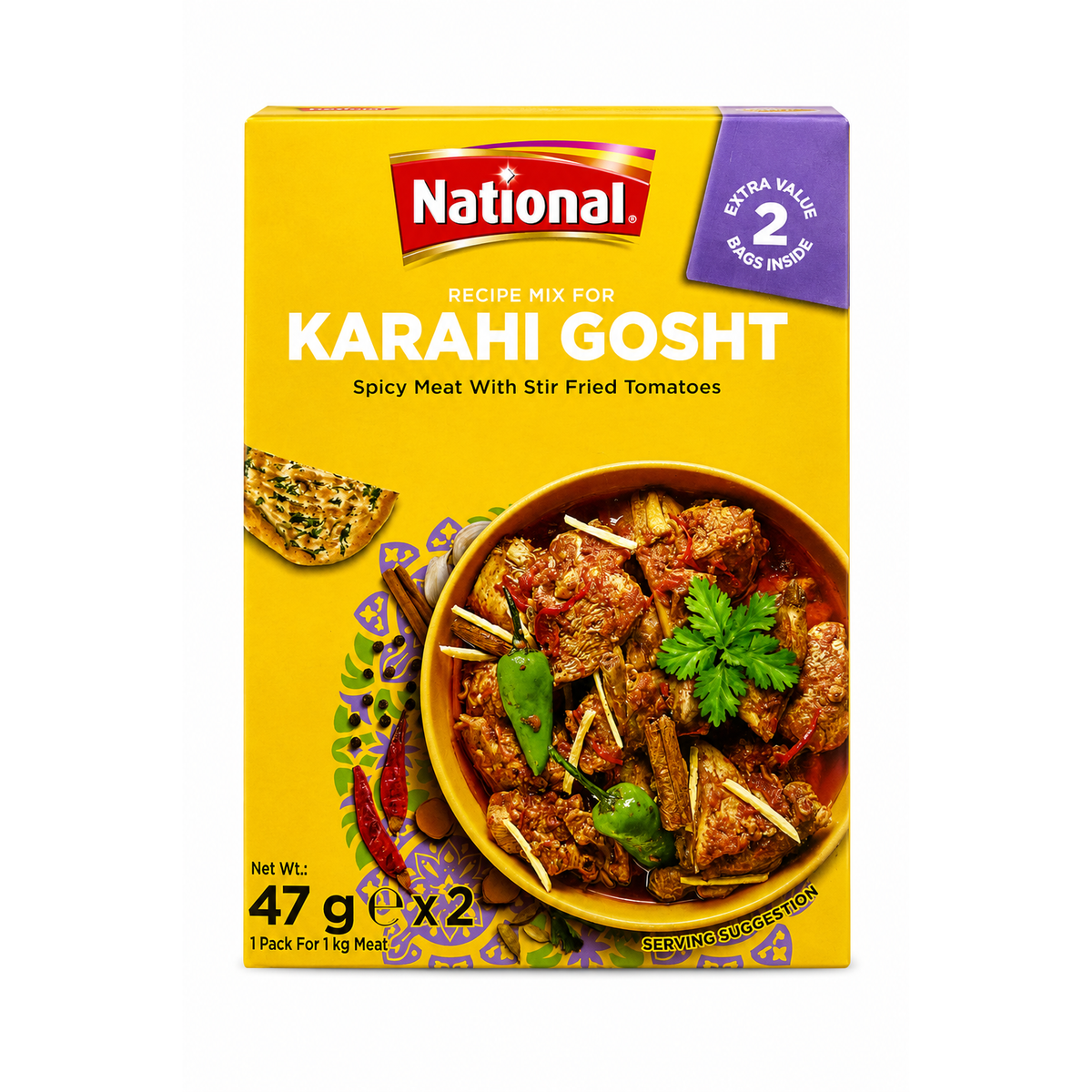 National Karahi Gosht Recipe Mix 2x47g – Mix de Condimente pentru Karahi Gosht