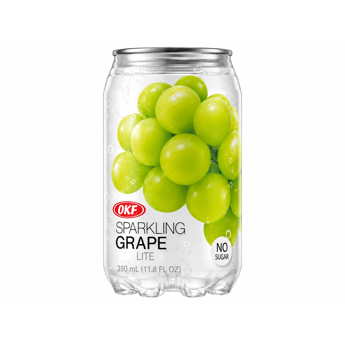OKF Sparkling Grape Lite – Băutură Carbogazoasă cu Struguri Verzi, Fără Zahăr 350 ml