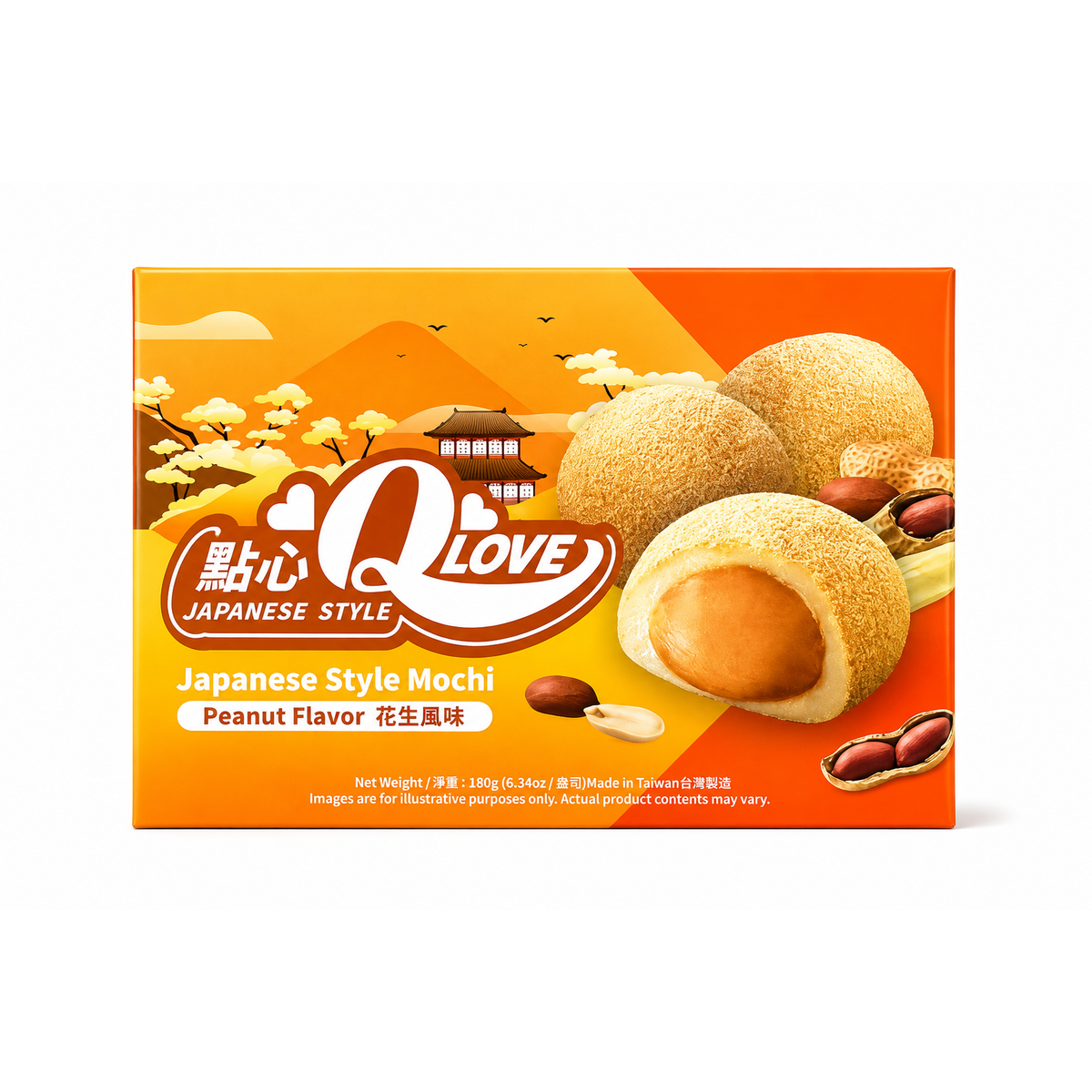 Q Love Mochi Japonez cu Arahide – 180 g