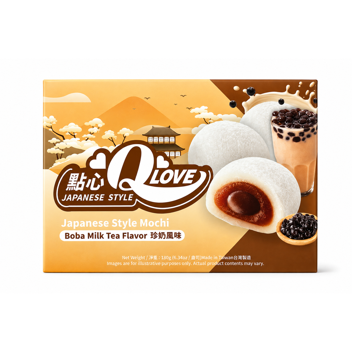 Q Love Mochi Japonez cu Boba Milk Tea – 180 g
