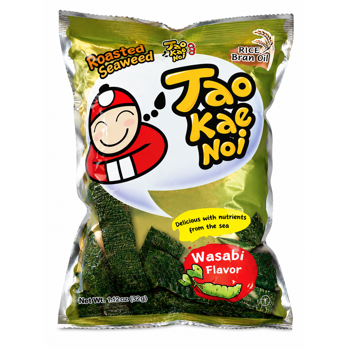 Tao Kae Noi Roasted Seaweed Wasabi – Alge Marine Crocante cu Wasabi 32g
