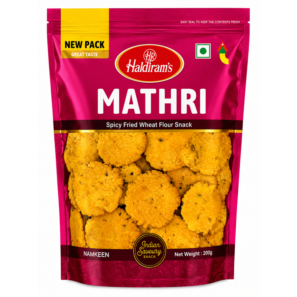 Haldiram’s Mathri – Snack Indian Crocant și Picant 200g