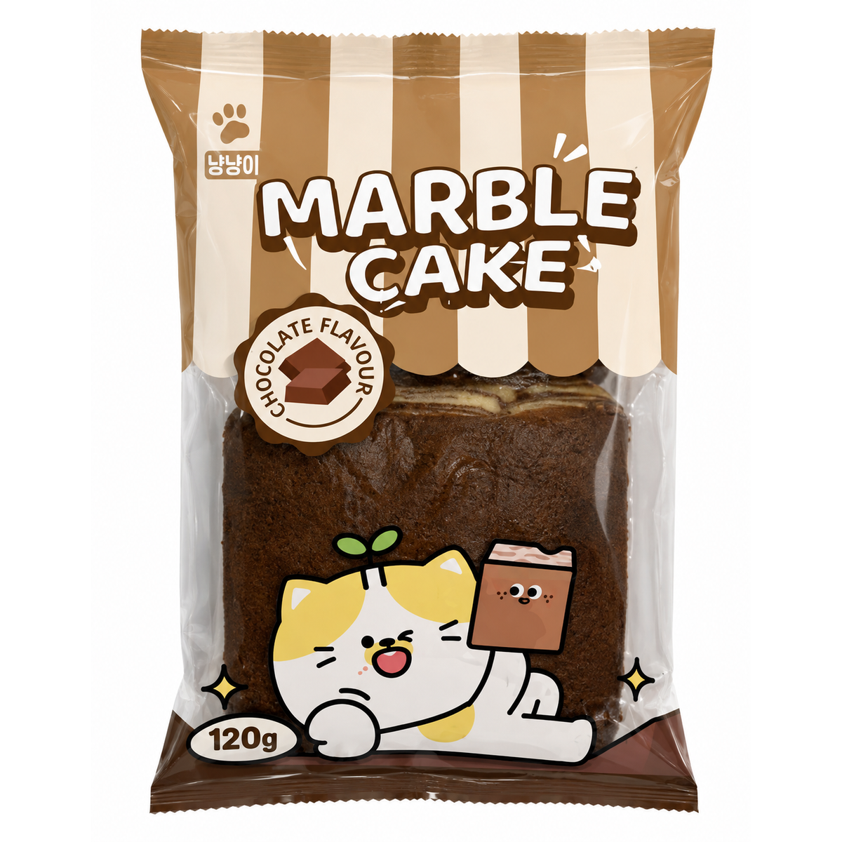 Marble Cake Chocolate Flavour – Chec Marmorat cu Aromă de Ciocolată 120 g