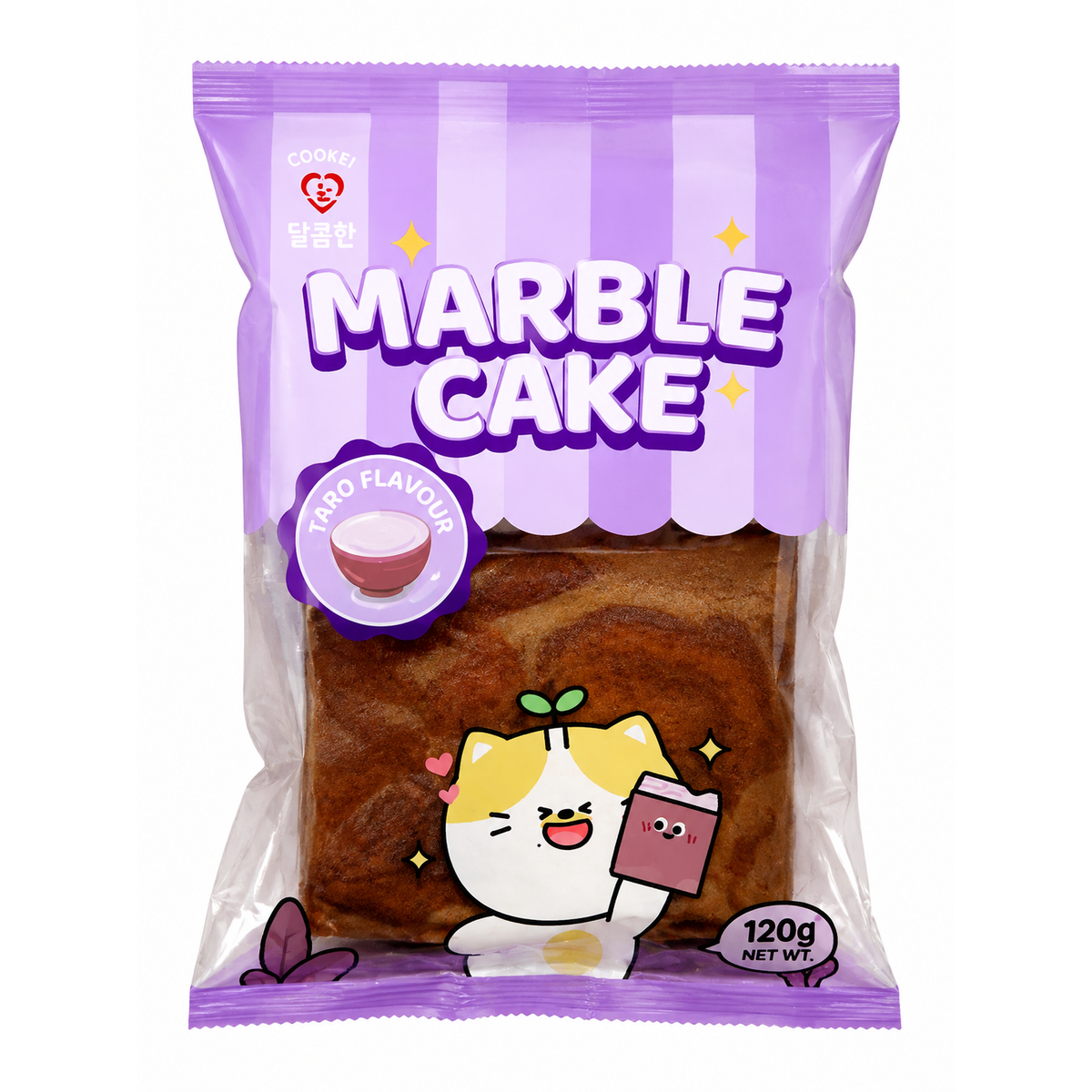 Marble Cake Taro Flavour – Chec Marmorat cu Aromă de Taro 120 g