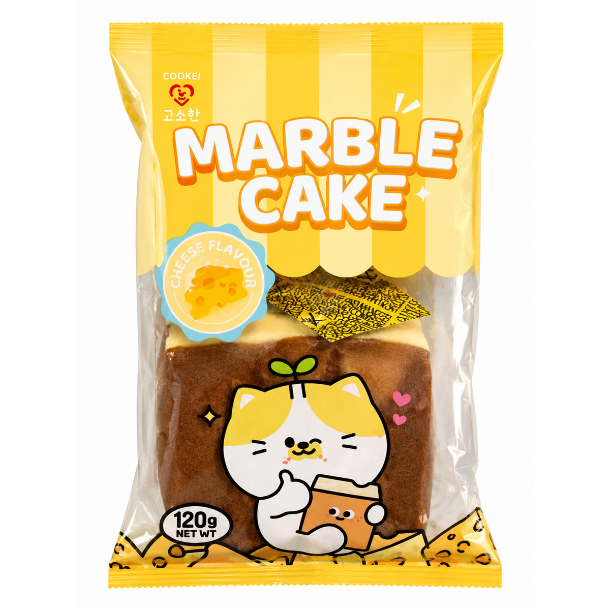 Marble Cake Cheese Flavour – Chec Marmorat cu Aromă de Brânză 120 g