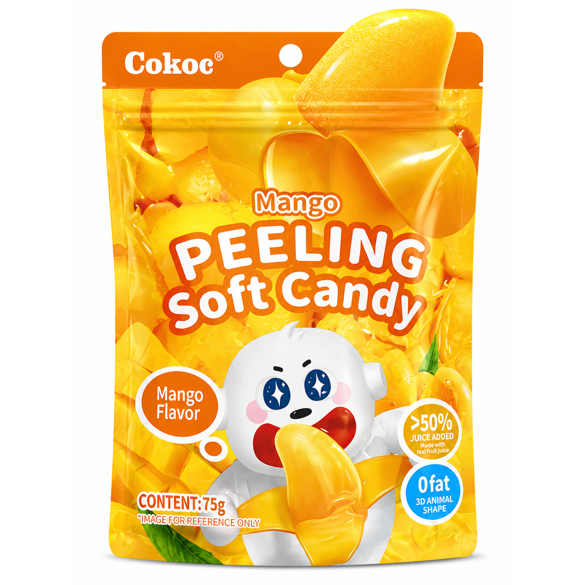 Cokoc Peeling Soft Candy Mango – Jeleuri Decojibile cu Aromă de Mango, 75g