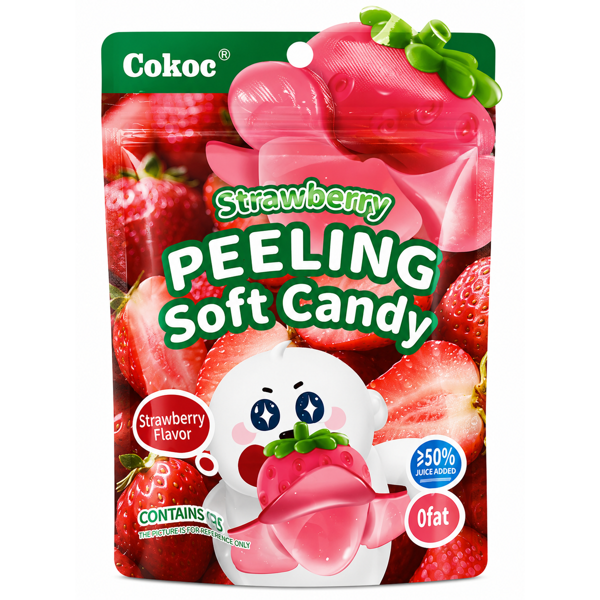 Cokoc Peeling Soft Candy Strawberry – Jeleuri Decojibile cu Aromă de Căpșuni 75g