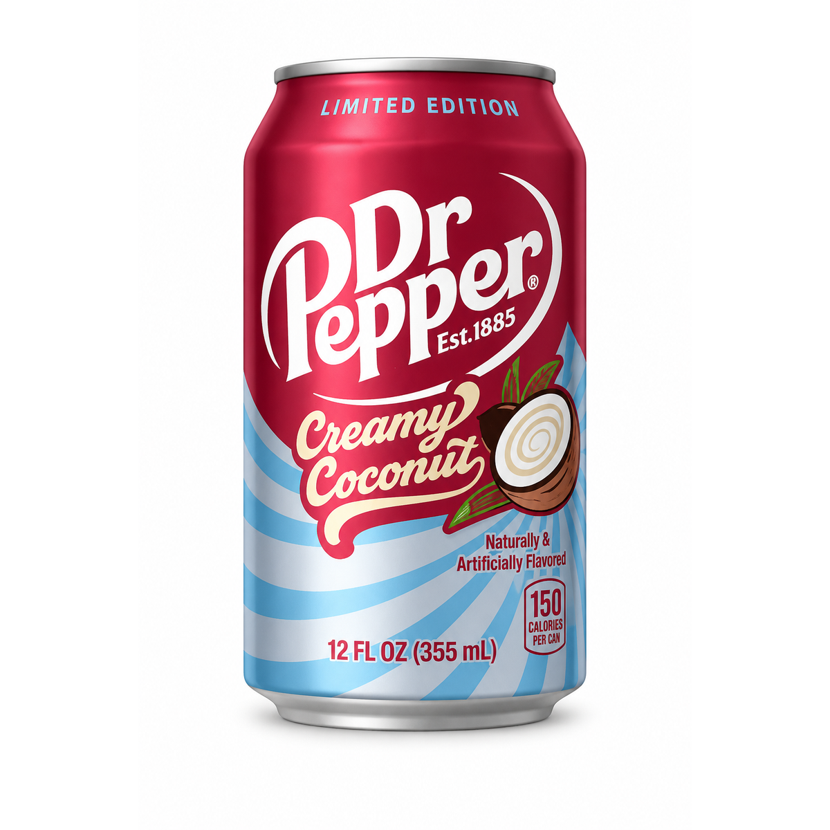 Dr Pepper Creamy Coconut 355 ml – Băutură Carbogazoasă Ediție Limitată cu Aromă de Cocos
