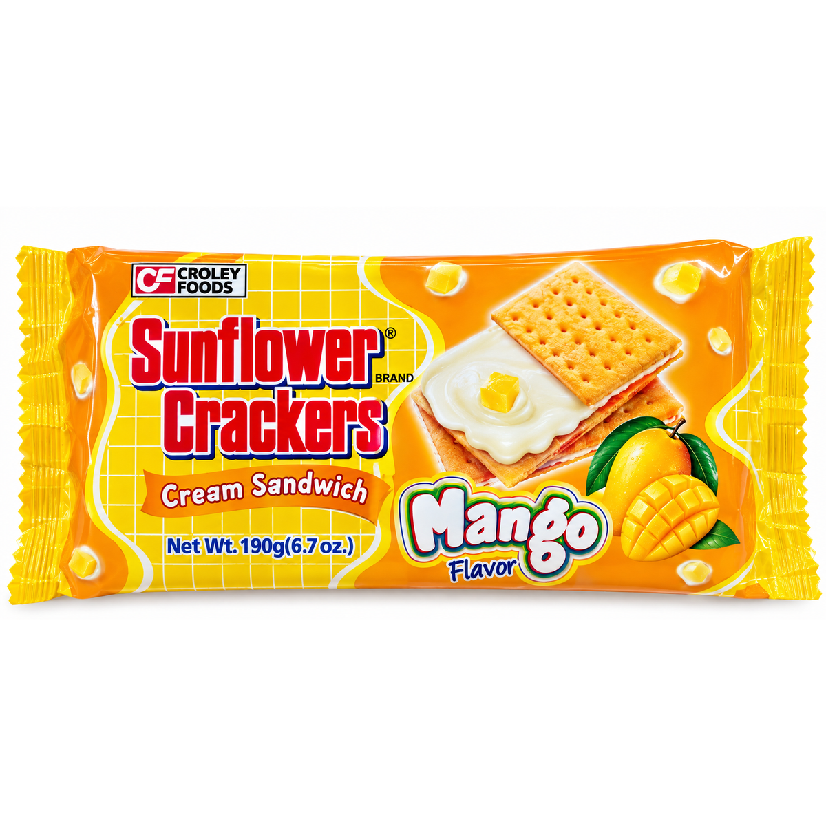 Sunflower Crackers Cream Sandwich Mango 190g