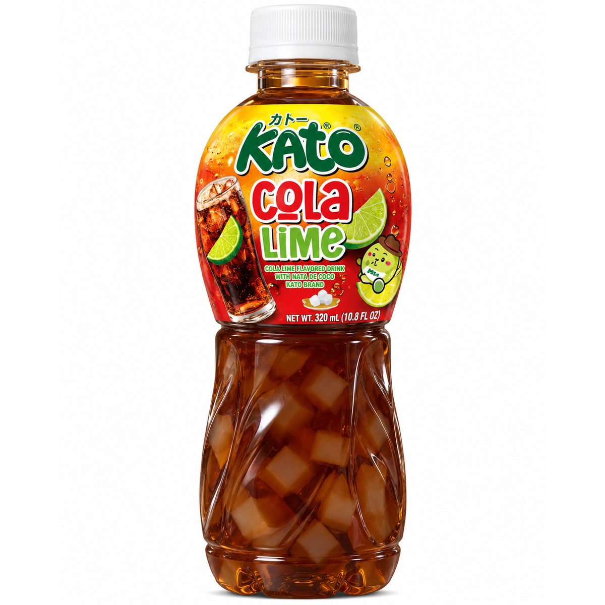 Kato Cola Lime cu Nata de Coco – 320 ml