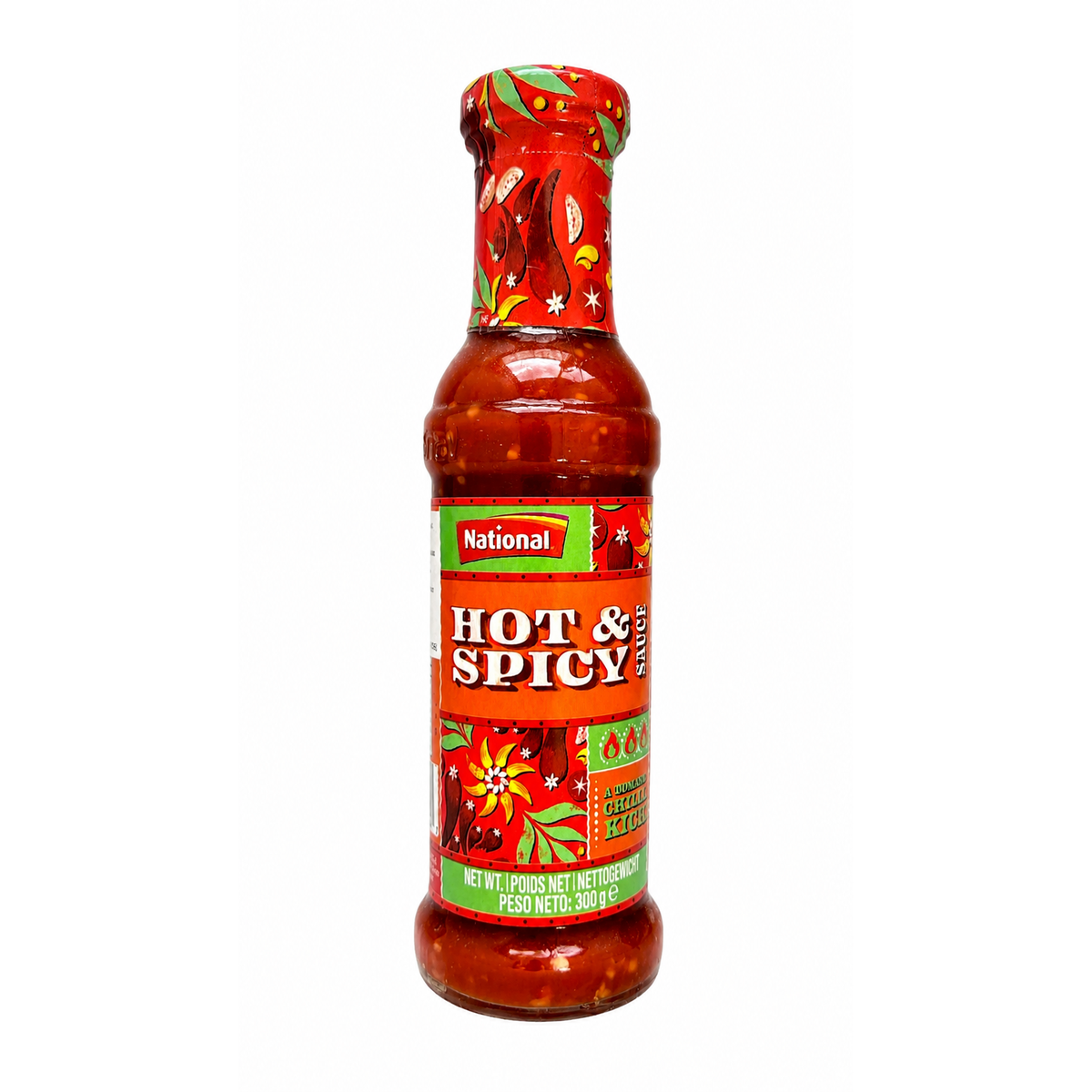 National Hot & Spicy Sauce – Sos Picant cu Ardei Chili și Roșii 300 g