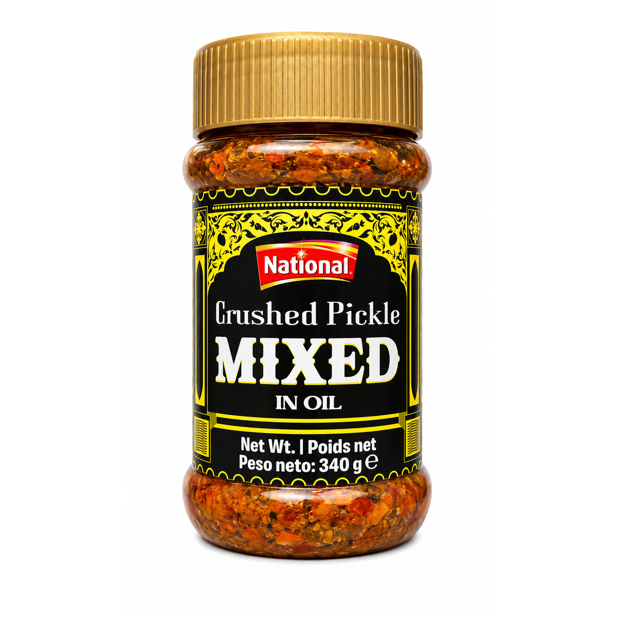 National Crushed Pickle Mixed in Oil 340g – Murături Mixte Mărunțite în Ulei