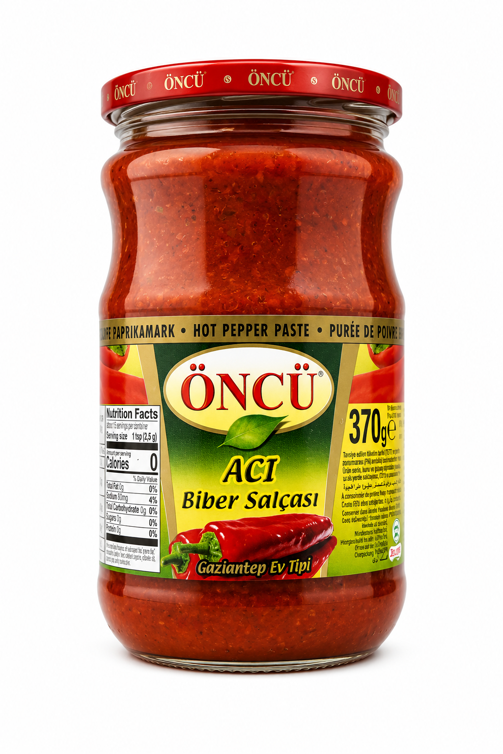 Öncü Acı Biber Salçası – Pastă de Ardei Iute Turcească 370 g