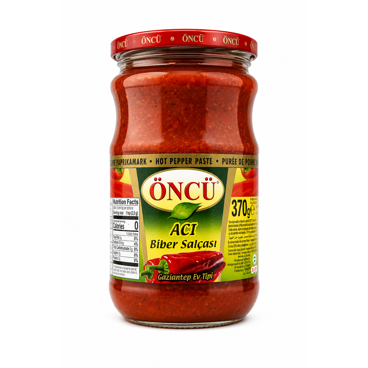 Öncü Acı Biber Salçası – Pastă de Ardei Iute Turcească 370 g