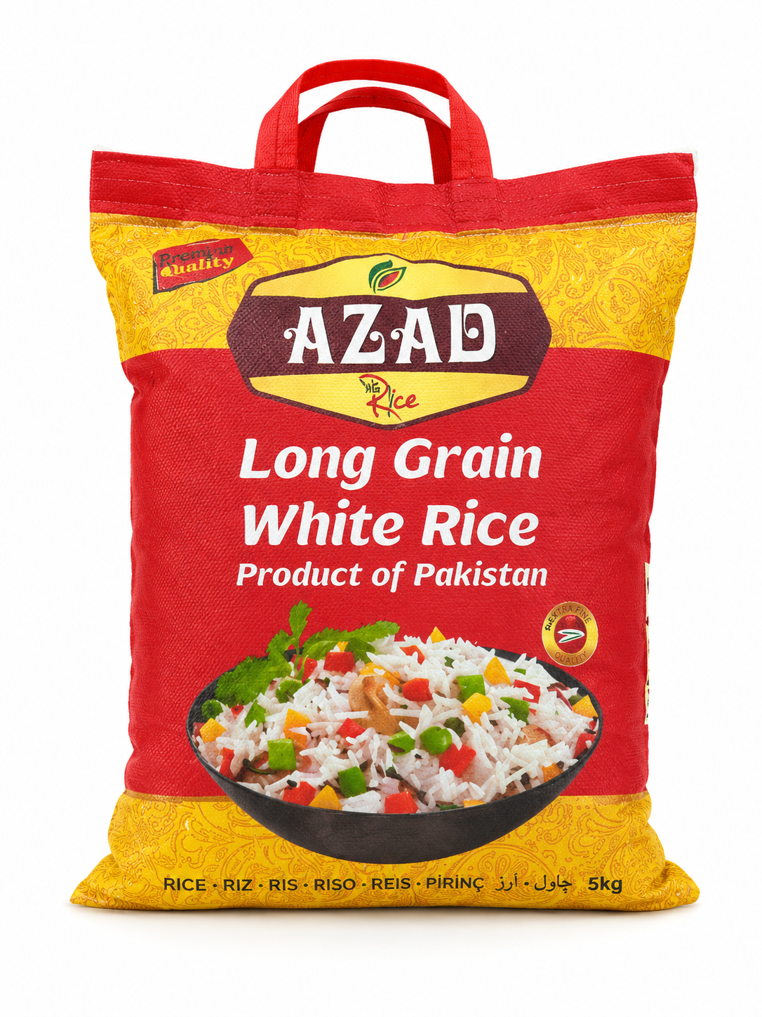 Azad Long Grain White Rice 5kg – Orez Alb cu Bob Lung Premium