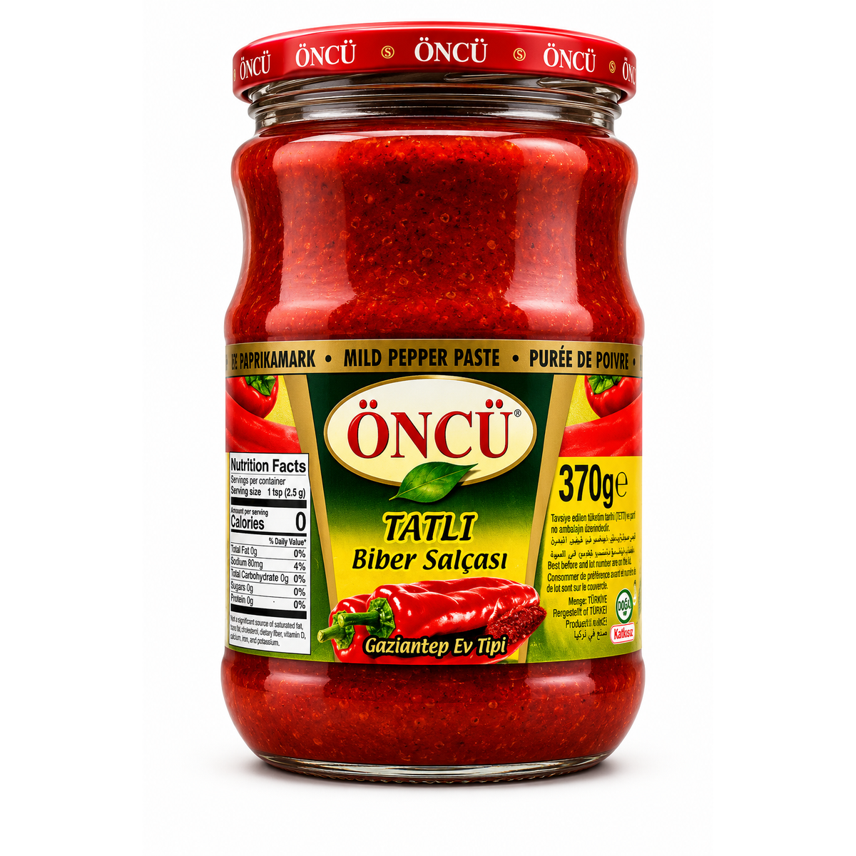 Öncü Tatlı Biber Salçası – Pastă Dulce de Ardei Turcească 370 g