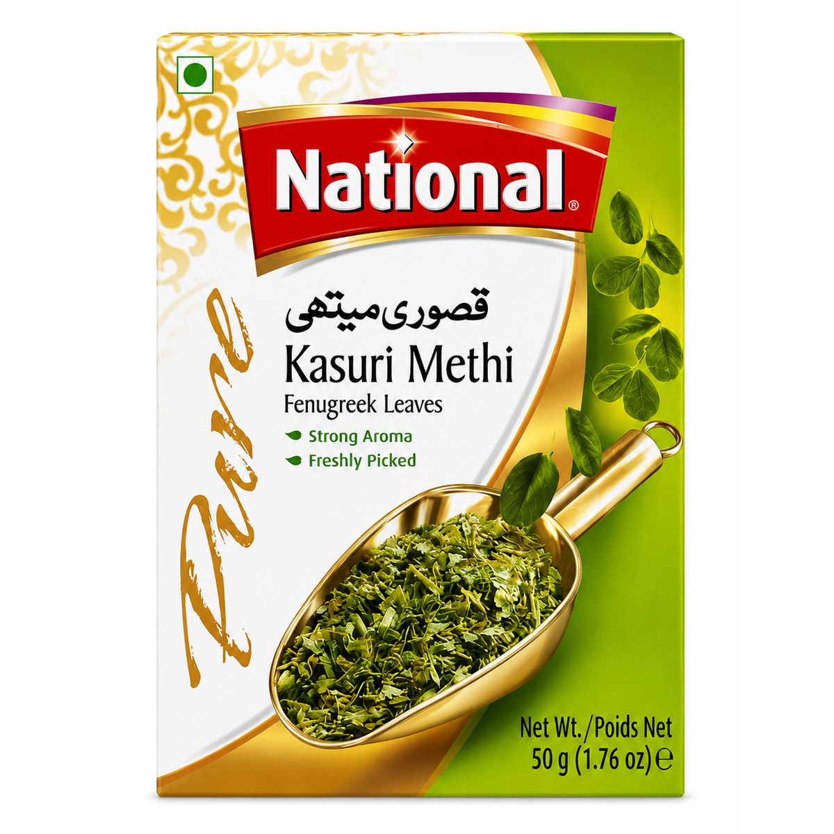 National Kasuri Methi 50g – Frunze Uscate de Schinduf pentru Gătit