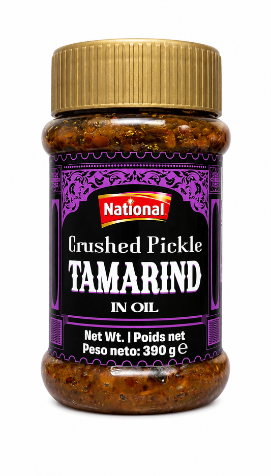 National Crushed Pickle Tamarind in Oil 390g – Murături de Tamarind Mărunțite în Ulei