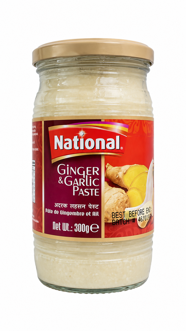 National Ginger & Garlic Paste 300g – Pastă de Ghimbir și Usturoi pentru Gătit