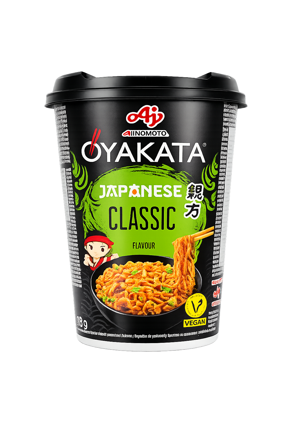 OYAKATA Japanese Classic 93g – Tăiței Instant Japonezi în Pahar | Vegan | Ajinomoto