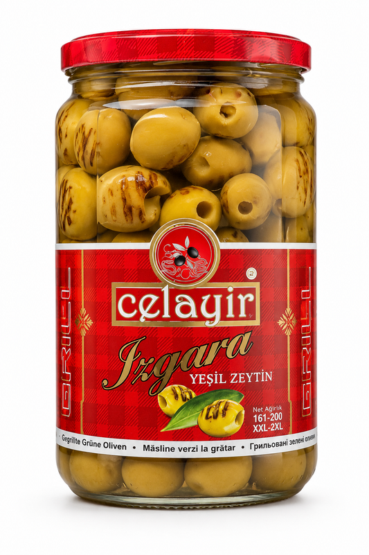 Çelayir Izgara Yeșil Zeytin – Măsline Verzi la Grătar 720g