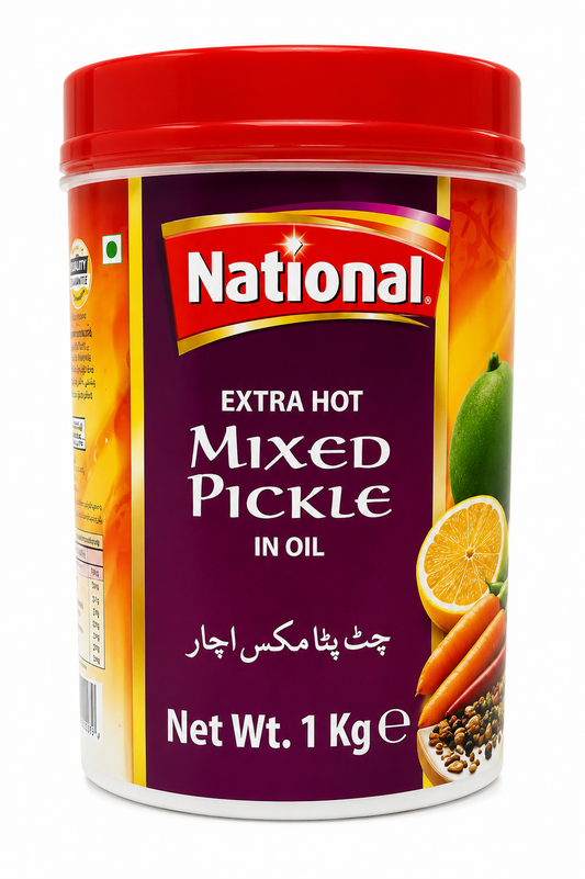 National Extra Hot Mixed Pickle in Oil 1kg – Murături Asortate Picante în Ulei