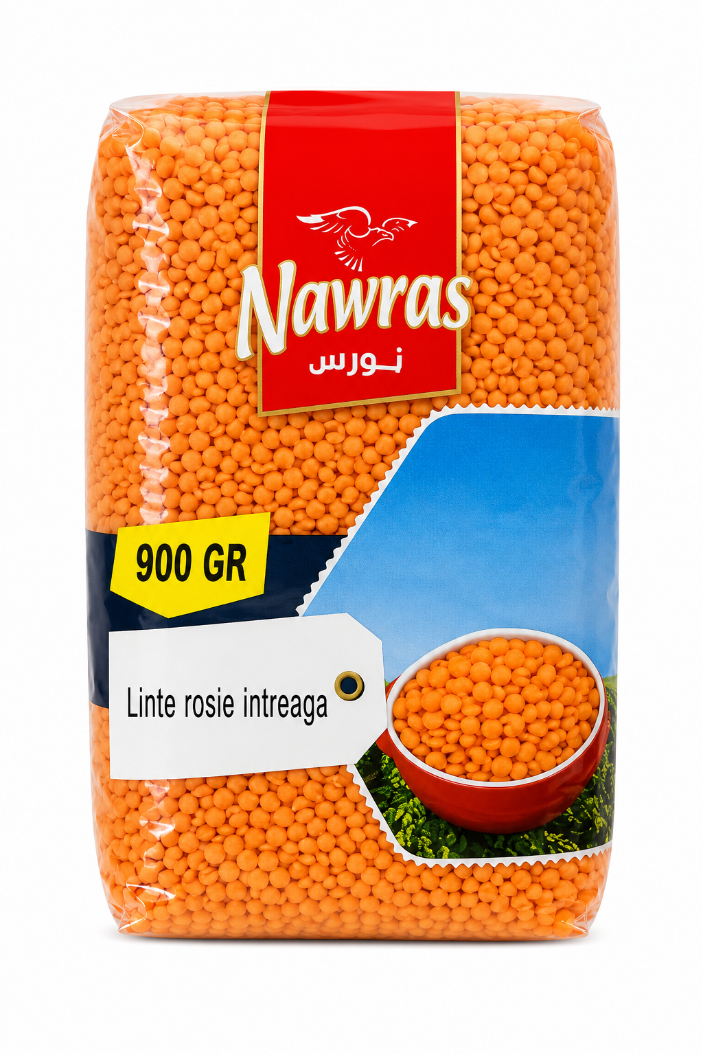 Linte Roșie Întreagă Nawras 900 g