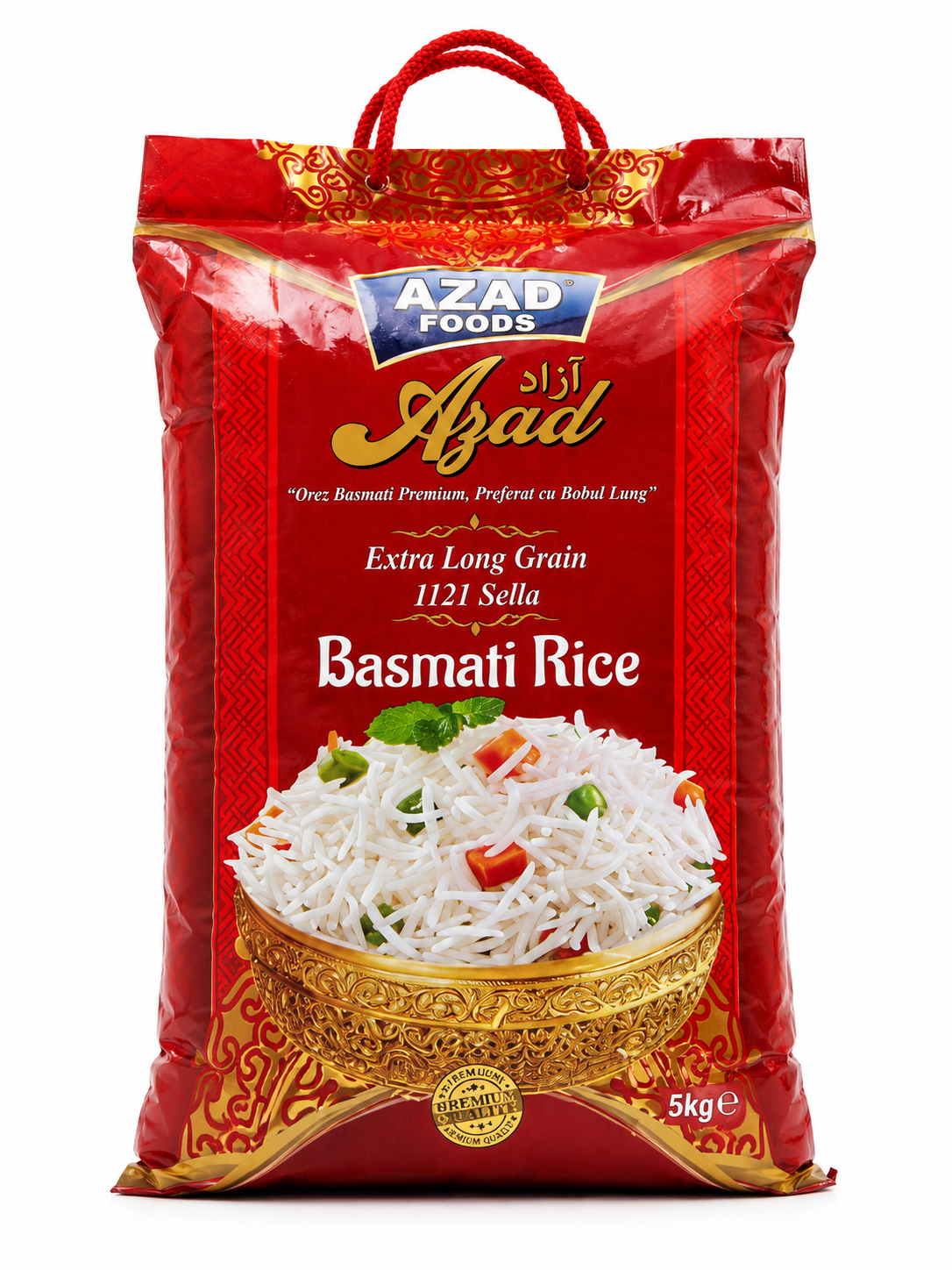 Azad Foods 1121 Sella Basmati Rice 5kg – Orez Basmati Premium Extra Long Grain
