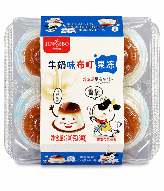 JINSIBO Budincă cu Lapte și Caramel (Milk Pudding Jelly) – 200 g