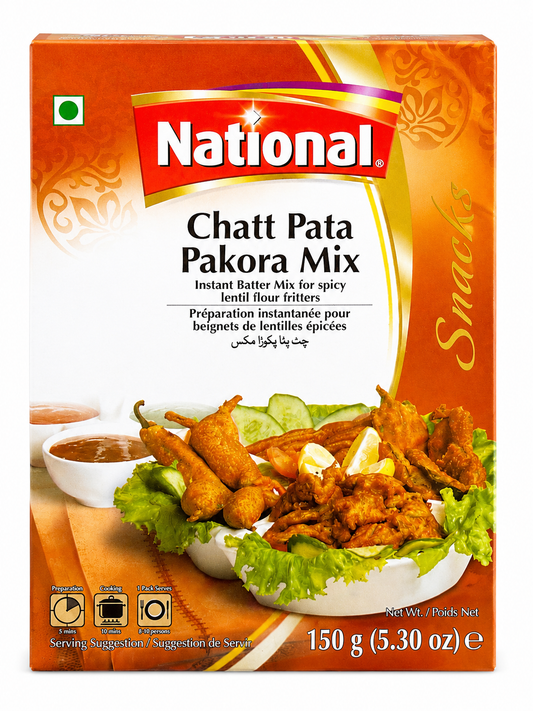 National Chatt Pata Pakora Mix 150g – Mix pentru Pakora Crocantă și Condimentată