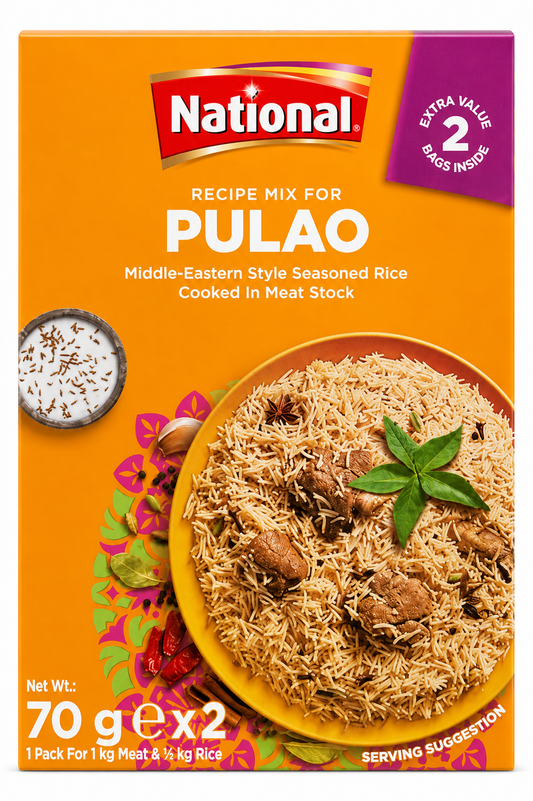 National Pulao Recipe Mix 2x70g – Mix de Condimente pentru Pulao Aromat