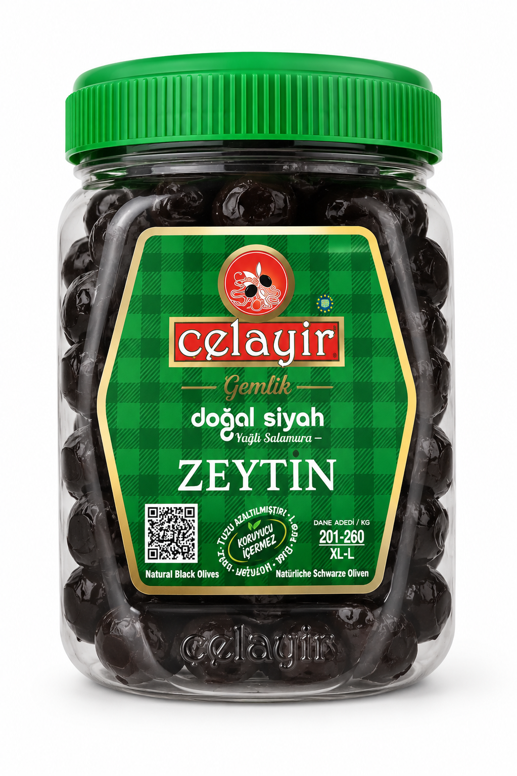 Celayir Gemlik Măsline Negre Naturale în Saramură 800 g