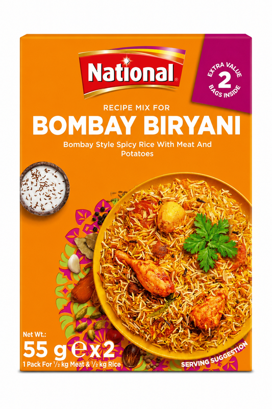 National Bombay Biryani Recipe Mix 2x55g – Mix de Condimente pentru Bombay Biryani