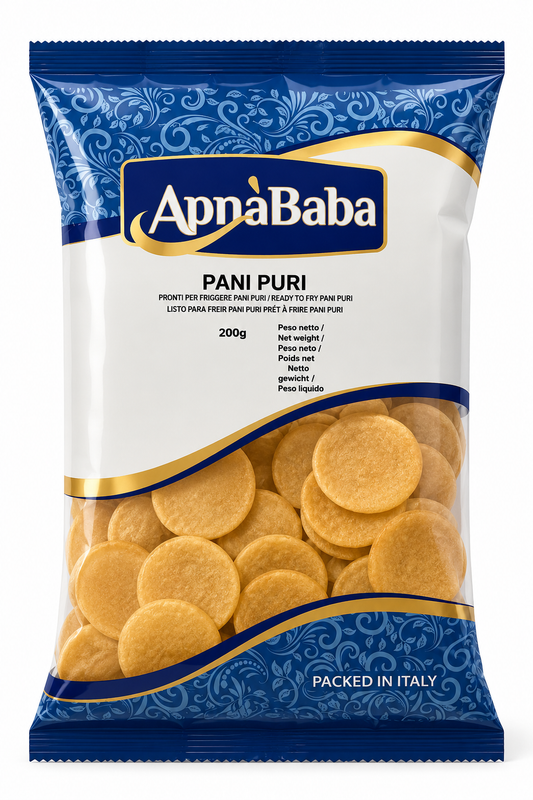 ApnaBaba Pani Puri – Coji Crocante pentru Pani Puri 200 g