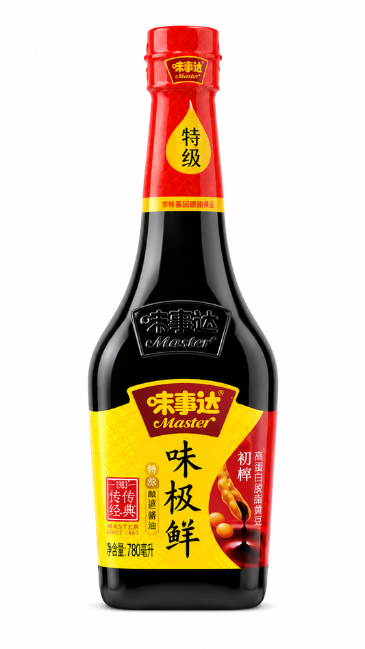 Master Sos de Soia Premium 780ml – Sos de Soia Fermentat Natural pentru Bucătăria Asiatică