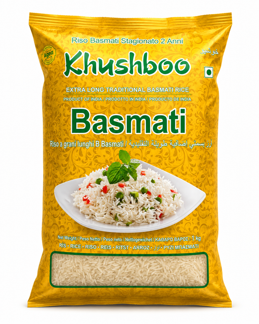 Orez Basmati Extra Long Khushboo 1 kg – Premium Aged Basmati Rice