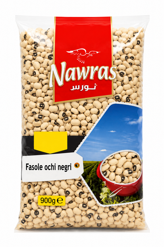 Nawras Fasole Ochi Negri 900g – Black Eyed Beans Premium