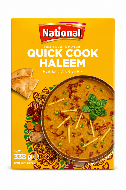National Quick Cook Haleem 338g – Mix pentru Haleem cu Linte, Cereale și Condimente