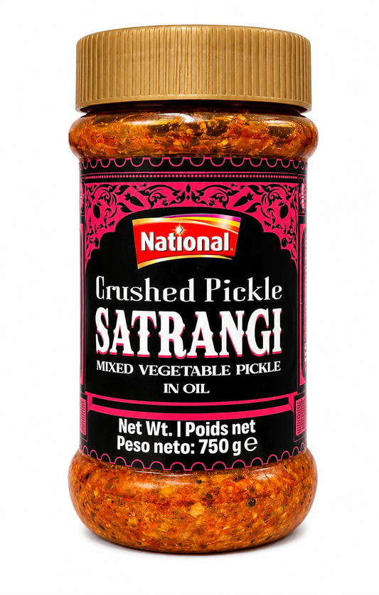 National Satrangi Crushed Pickle – Murături Mixte Mărunțite în Ulei, 750 g